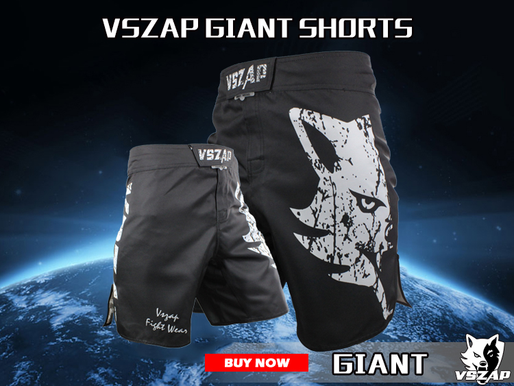 VSZAP MMA Shorts Celana MMA Fight Shorts UFC Style Muaythai Kickboxing Size ; XSS-XL