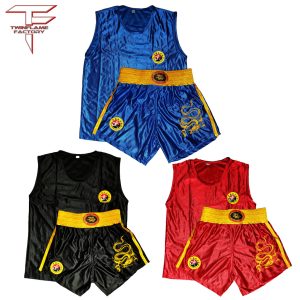 Baju Wushu Sanda, Baju Tanding Wushu sanshou Size, Bordir Naga S, M, L, XL