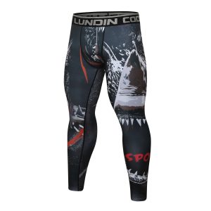 Celana Legging MMA Rash Guard, Superhero  Jiujitsu Fitness Compression Pants BJJ Spats