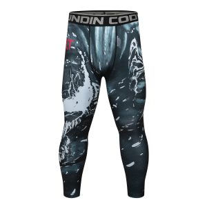 Celana Legging MMA Rash Guard Superhero  Jiujitsu Fitness Compression Pants BJJ Spats