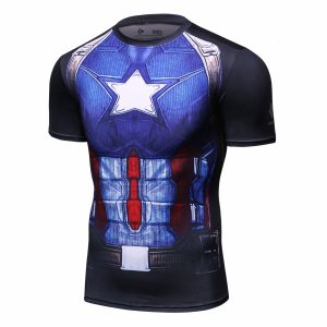 Rash Guard MMA Rushguard Jiujitsu Fitness Compression Superhero Shirts Kaos ketat BJJ