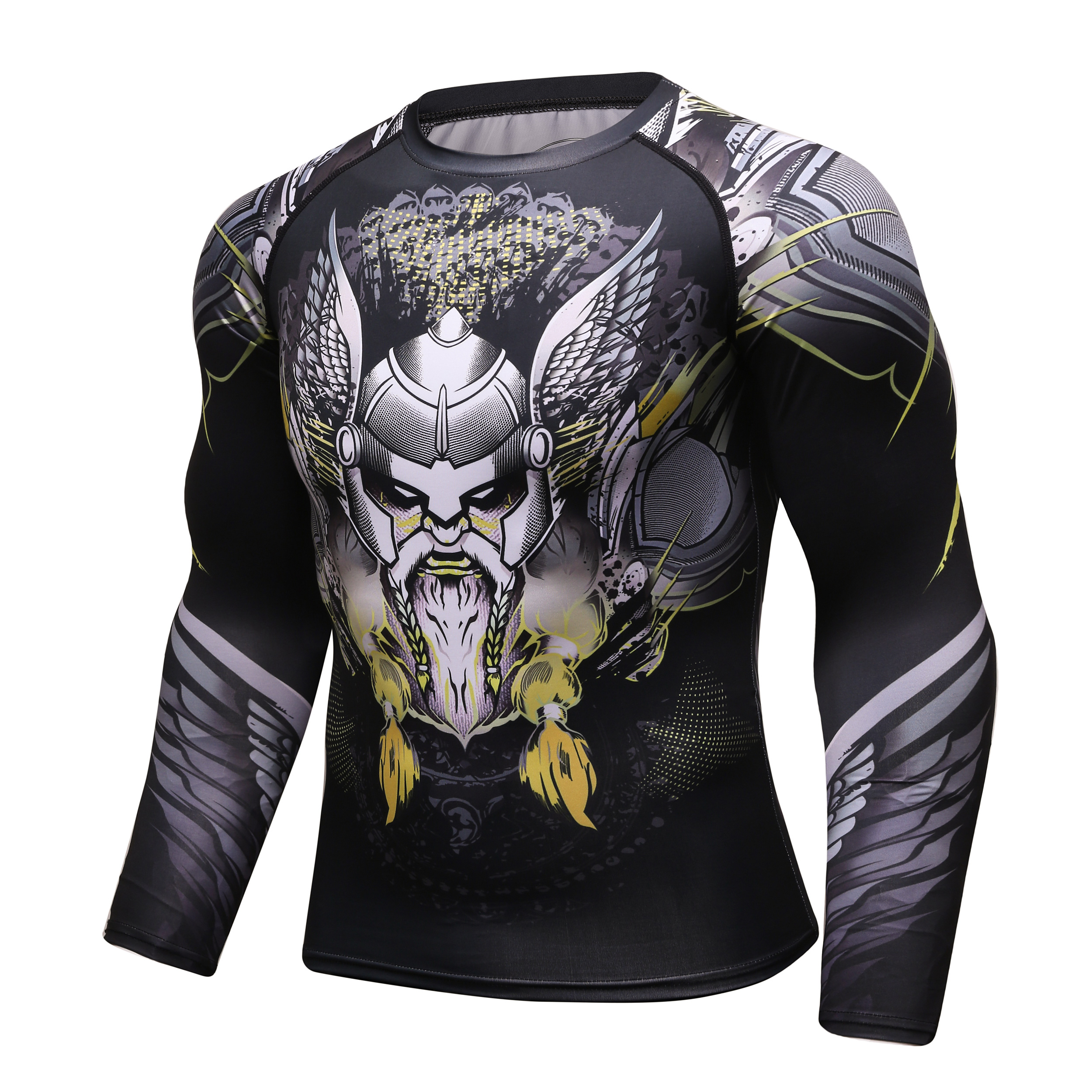 Rash Guard MMA Long Sleeve Rushguard Jiujitsu Fitness Compression Shirts Kaos ketat - Image 2