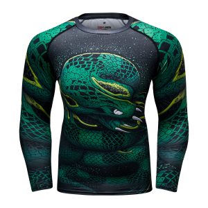 Rash Guard MMA Long Sleeve Rushguard Jiujitsu Fitness Compression Shirts Kaos ketat