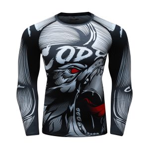 Rash Guard MMA Long Sleeve Rushguard Jiujitsu Fitness Compression Shirts Kaos ketat