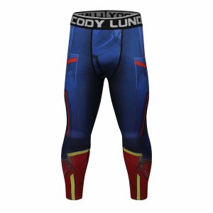 Celana Legging MMA Rash Guard Superhero  Jiujitsu Fitness Compression Pants BJJ Spats