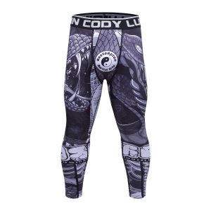 Celana Legging MMA Rash Guard Superhero  Jiujitsu Fitness Compression Pants BJJ Spats