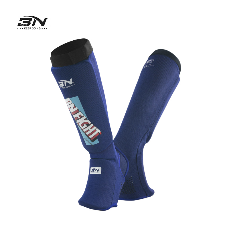 Pelindung Kaki Muaythai Shin Pad katun elastis Shin Guard Muay thai Amatir - Image 2