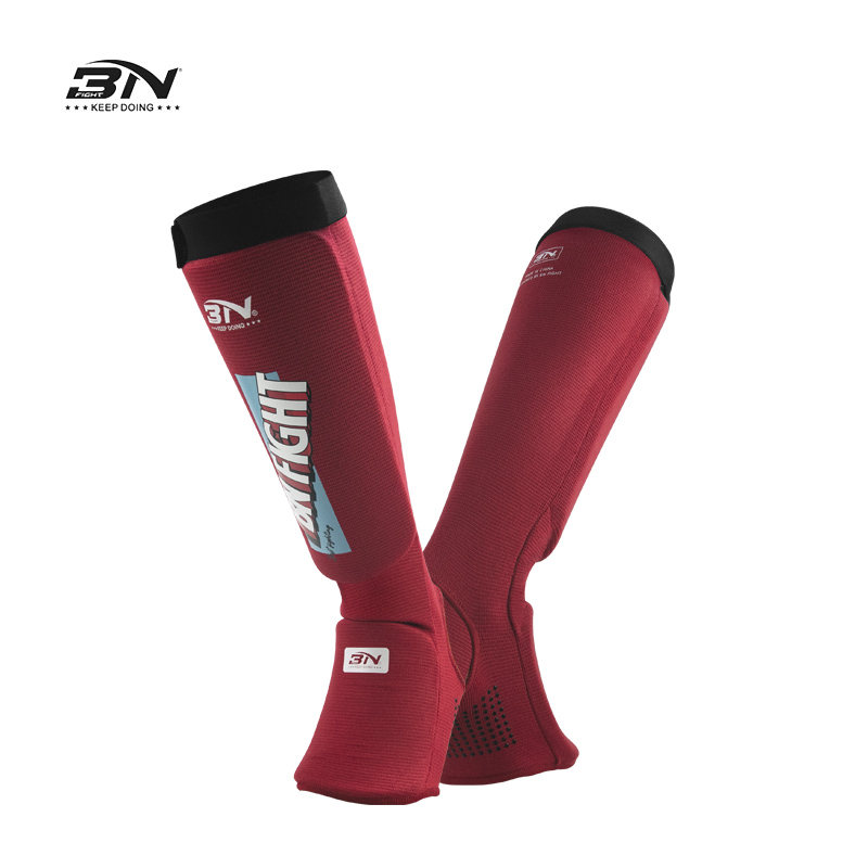 Pelindung Kaki Muaythai Shin Pad katun elastis Shin Guard Muay thai Amatir - Image 3